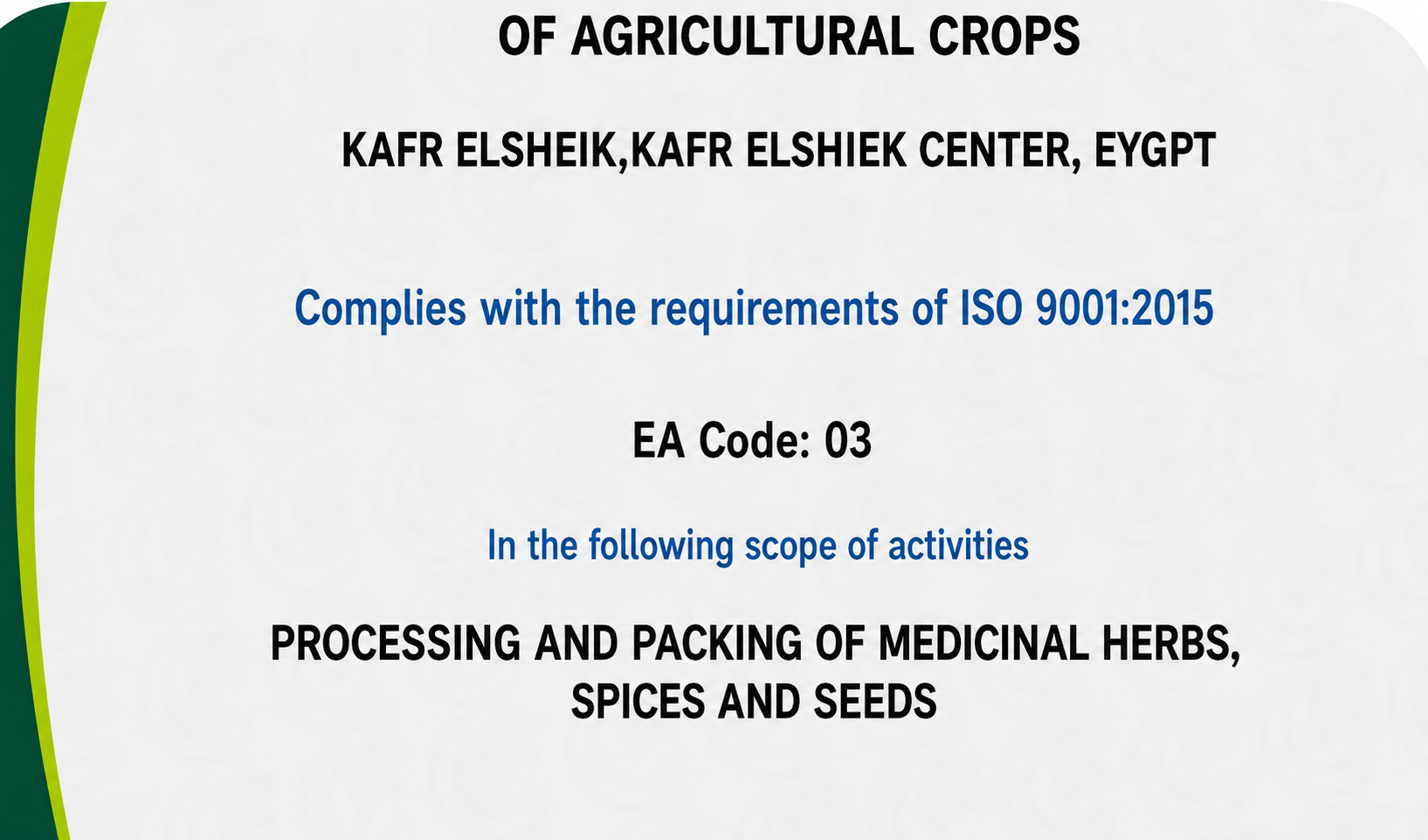 ISO 9001:2015 Certificate